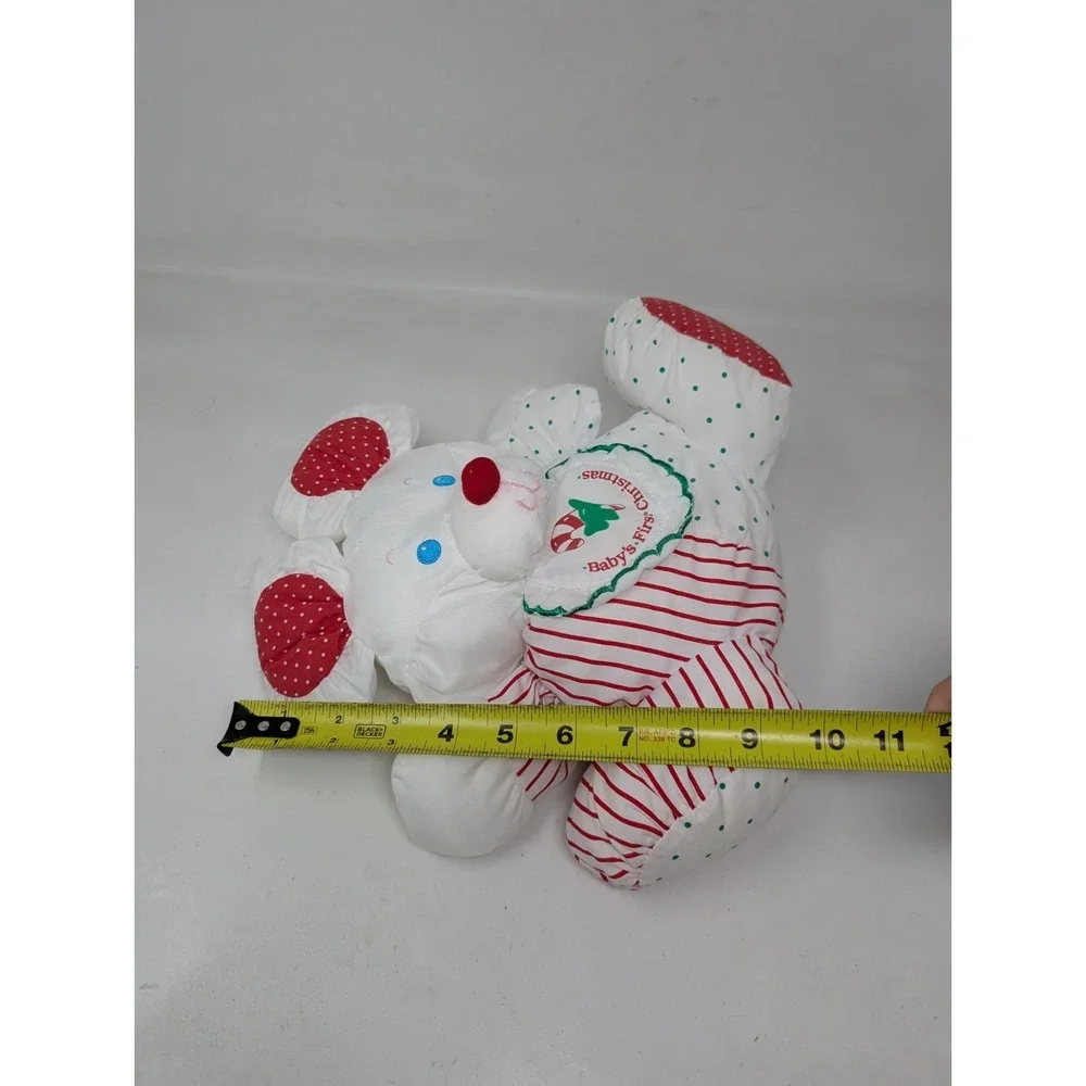 Fisher Price Puffalump Baby's First Christmas Mouse Plush Rattle Lovey 90s VTG